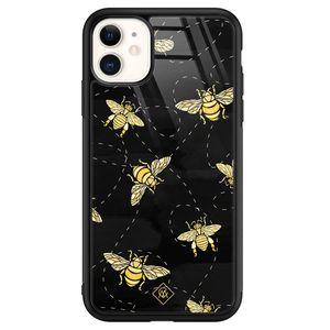 iPhone 11 glazen hardcase - Bee yourself