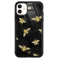 iPhone 11 glazen hardcase - Bee yourself
