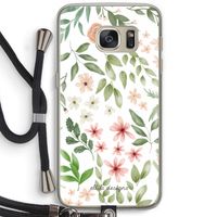 Botanical sweet flower heaven: Samsung Galaxy S7 Transparant Hoesje met koord