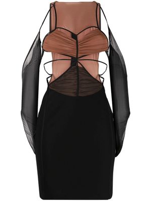 Nensi Dojaka robe courte à découpes - Noir