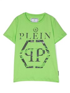 Philipp Plein Junior t-shirt à logo imprimé - Vert