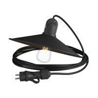 Hanglamp buiten zwarte kap 5 meter E27 IP65