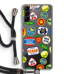 Fruitsticker: Samsung Galaxy S21 Plus Transparant Hoesje met koord