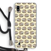 Slapende poes: Samsung Galaxy A10 Transparant Hoesje met koord