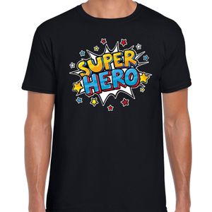 Super hero cadeau t-shirt zwart voor heren