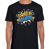 Super hero cadeau t-shirt zwart voor heren - thumbnail