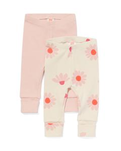 HEMA Baby Meegroei Leggings Rib - 2 Stuks Ecru (ecru)