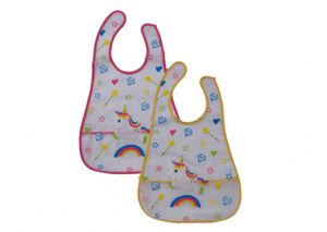 Gamberritos slabbetjes unicorn EVA multicolor 2 stuks