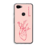 Blooming Heart: Google Pixel 3a Transparant Hoesje