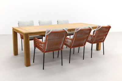 Teresa Terra/Rome brown 240 cm. tuinset - 7-delig