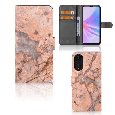 OPPO A78 5G | A58 5G | Bookcase | Marmer Oranje
