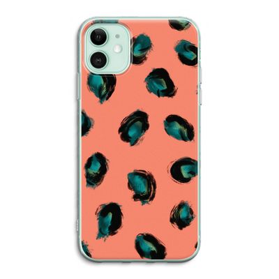 Pink Cheetah: iPhone 11 Transparant Hoesje