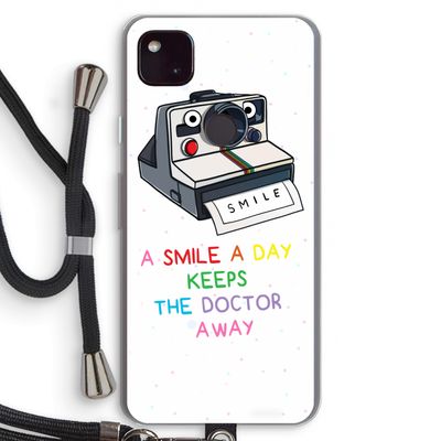 Smile: Pixel 4a 5G Transparant Hoesje met koord