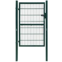 Poort dubbelstaafmat (enkel) 106x210 cm groen