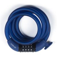 Xolid kabel fietsslot met cijferslot - 120 cm - donkerblauw - kabelslot fiets/scooter - scooterslot