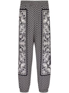 Balmain monigram-print elasticated-waistband track pants - BLACK