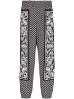 Balmain monigram-print elasticated-waistband track pants - BLACK - thumbnail