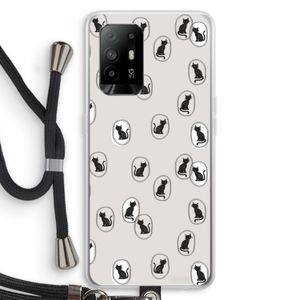 Miauw: Oppo A94 5G Transparant Hoesje met koord