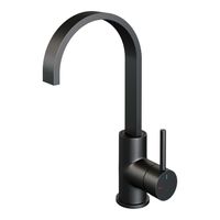 Brauer BlackEdition Wastafelmengkraan opbouw - hoog - draaibaar - platte uitloop - model a - mat zwart 5-S-003-S3