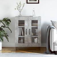 Dressoir 69,5x34x90 cm bewerkt hout betongrijs - thumbnail