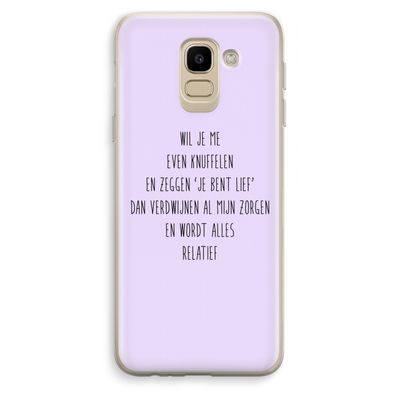 Relatief: Samsung Galaxy J6 (2018) Transparant Hoesje