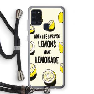 Lemonade: Samsung Galaxy A21s Transparant Hoesje met koord