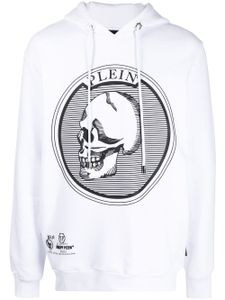 Philipp Plein hoodie Outline Skull à ornements en cristal - Blanc