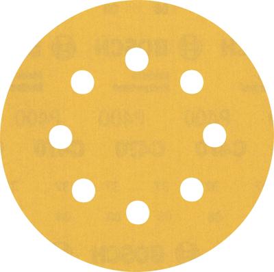 Bosch Accessoires Expert C470 schuurpapier voor excenterschuurmachines 115 mm, 8 gaten, K400 5-delig - 2608900801