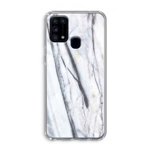 Gestreepte marmer: Samsung Galaxy M31 Transparant Hoesje