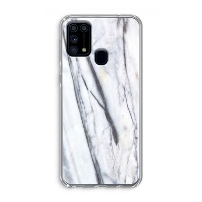 Gestreepte marmer: Samsung Galaxy M31 Transparant Hoesje