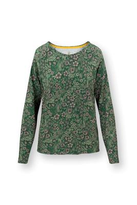 Pip Studio Tina Top Lange Mouw Daisy Dreams Groen XS