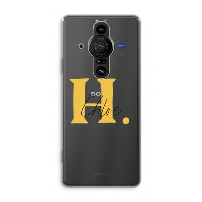 Amber Script: Sony Xperia Pro-I Transparant Hoesje