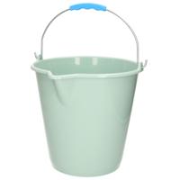 Plasticforte Emmer - met schenktuit - 12L - mintgroen - schoonmaakemmer