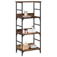 Boekenkast 50x33x117,5 cm bewerkt hout oud houtkleurig