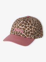 Meisjespet met luipaardprint rouge