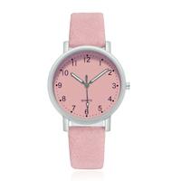 LGT Quartz horloge zilverkleurig met roze leren band en roze wijzerplaat LGT Quartz horloge zilverkleurig met roze leren band en roze wijzerplaat