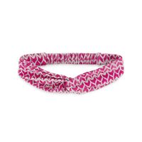 MAYCE Girlslabel Meisjes haarband - Donker roze AOP - thumbnail