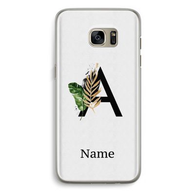 Charcoal Flora: Samsung Galaxy S7 Edge Transparant Hoesje