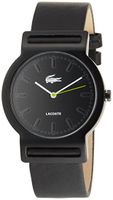 Lacoste horlogeband 2010485 / LC-38-1-29-0189 Leder Zwart 20mm - thumbnail