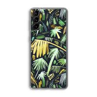 Tropical Palms Dark: Samsung Galaxy S21 Plus Transparant Hoesje
