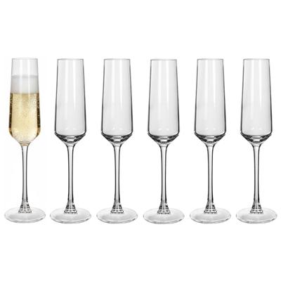 Alessandro Champagneglazen Excalibur - 6x stuks - glas - 200 ml - H26 cm Alessandro Champagneglazen Excalibur - 6x stuks - glas - 200 ml - H26 cm