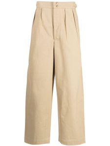 BODE pantalon en coton à plis - Marron