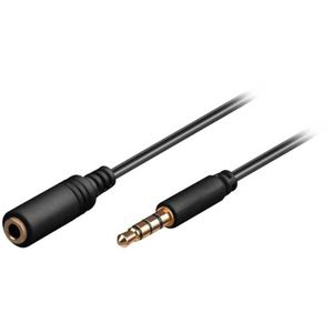 Hoofdtelefoon en audio AUX verlengkabel, 4-pin 3.5mm slim Verlengkabel