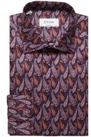 ETON Contemporary Fit Overhemd paars, Paisley - thumbnail