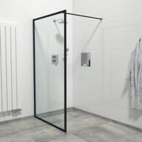 Marenza Bellini Inloopdouche - 110x200cm - veiligheidsglas - helder glas - frame rondom - anti kalk - mat zwart Mirrors-110