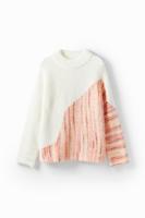 Trui asymmetrisch ontwerp - WHITE - M