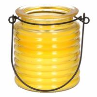 Citronellakaars - in geel glas - 8 cm - insecten verjagen