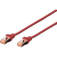 Digitus DK-1644-005/R RJ45 Netwerkkabel, patchkabel CAT 6 S/FTP 0.50 m Rood Halogeenvrij, Verdraaide paren, Snagless, Vlambestendig 1 stuk(s) - thumbnail