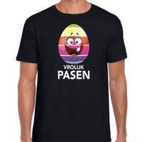 Paasei vrolijk Pasen t-shirt zwart voor heren - Paas kleding / outfit - thumbnail