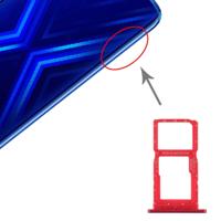 SIM-kaart lade + SIM-kaart lade/micro SD-kaart lade voor Huawei Honor 9X (rood)